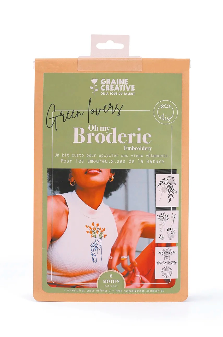 Graine Creative trusa de broderie Green Lovers Graine Creative trusa de broderie Green Lovers
