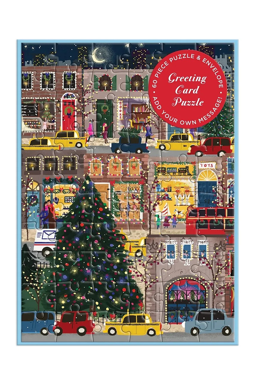 

Комплект diy коледни картички пъзел Galison Joy Laforme Winter Lights Greeting, Многоцветен