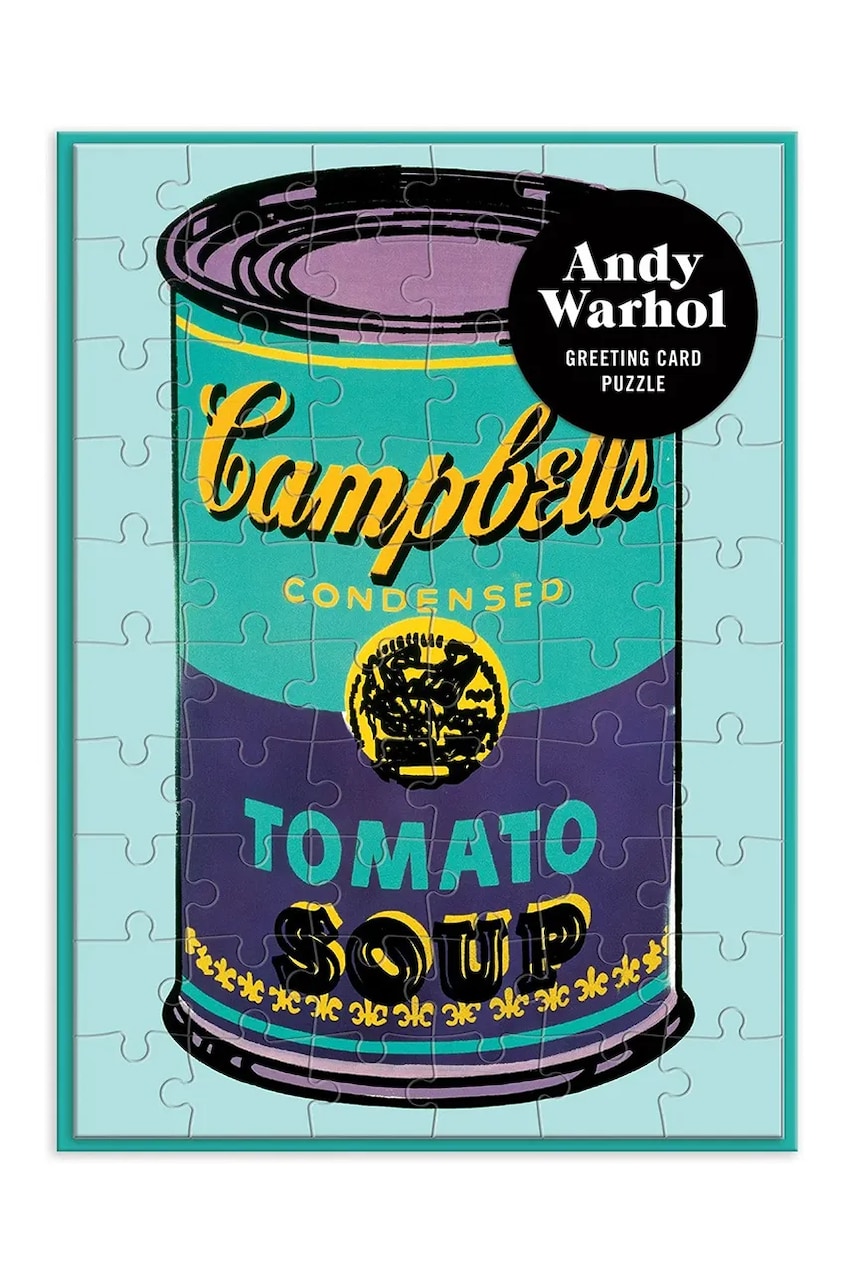 Galison set diy puzzle Andy Warhol Soup Can Greeting Card