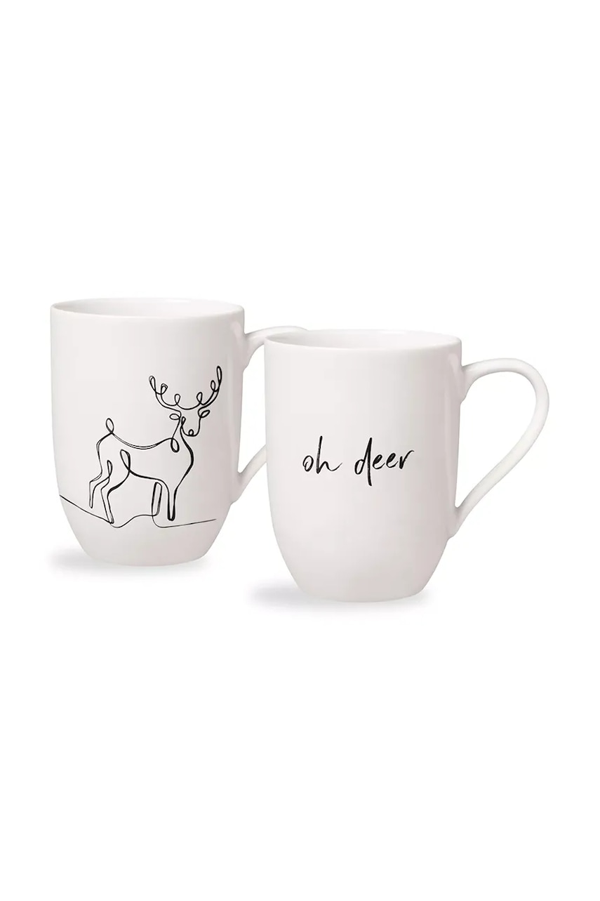 Villeroy & Boch set căni Statement XMAS 340 ml 2-pack culoarea alb Villeroy & Boch set căni Statement XMAS 340 ml 2-pack culoarea alb