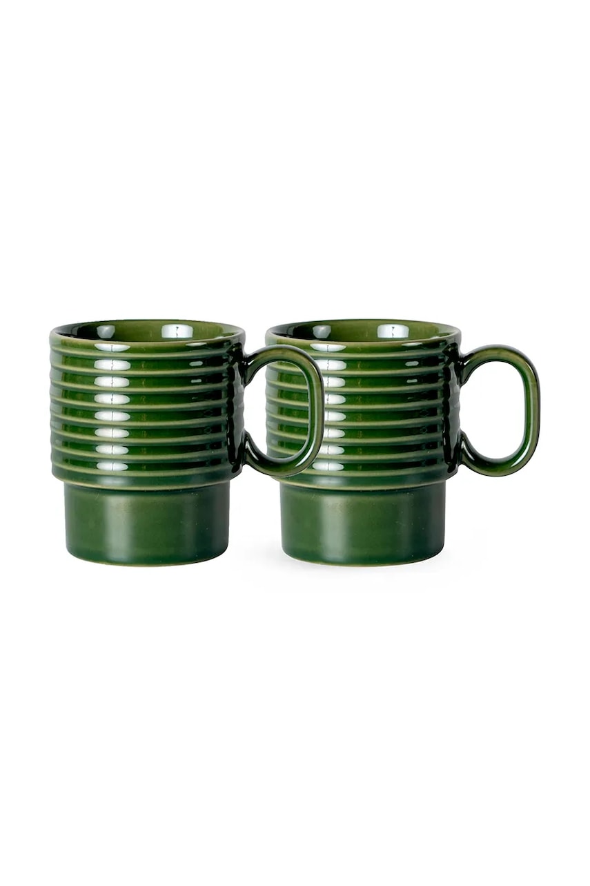 Sagaform set cani Coffee & More 300 ml 2-pack culoarea verde Sagaform set cani Coffee & More 300 ml 2-pack culoarea verde