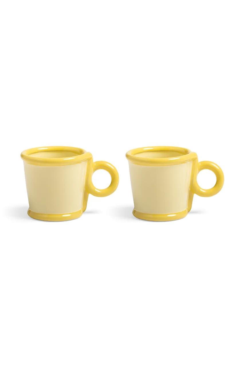 &k amsterdam set căni 100 ml 2-pack culoarea galben