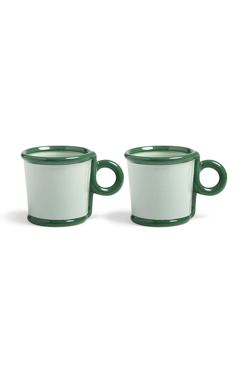 Levně Sada hrnků &k amsterdam 300 ml 2-pack zelená barva