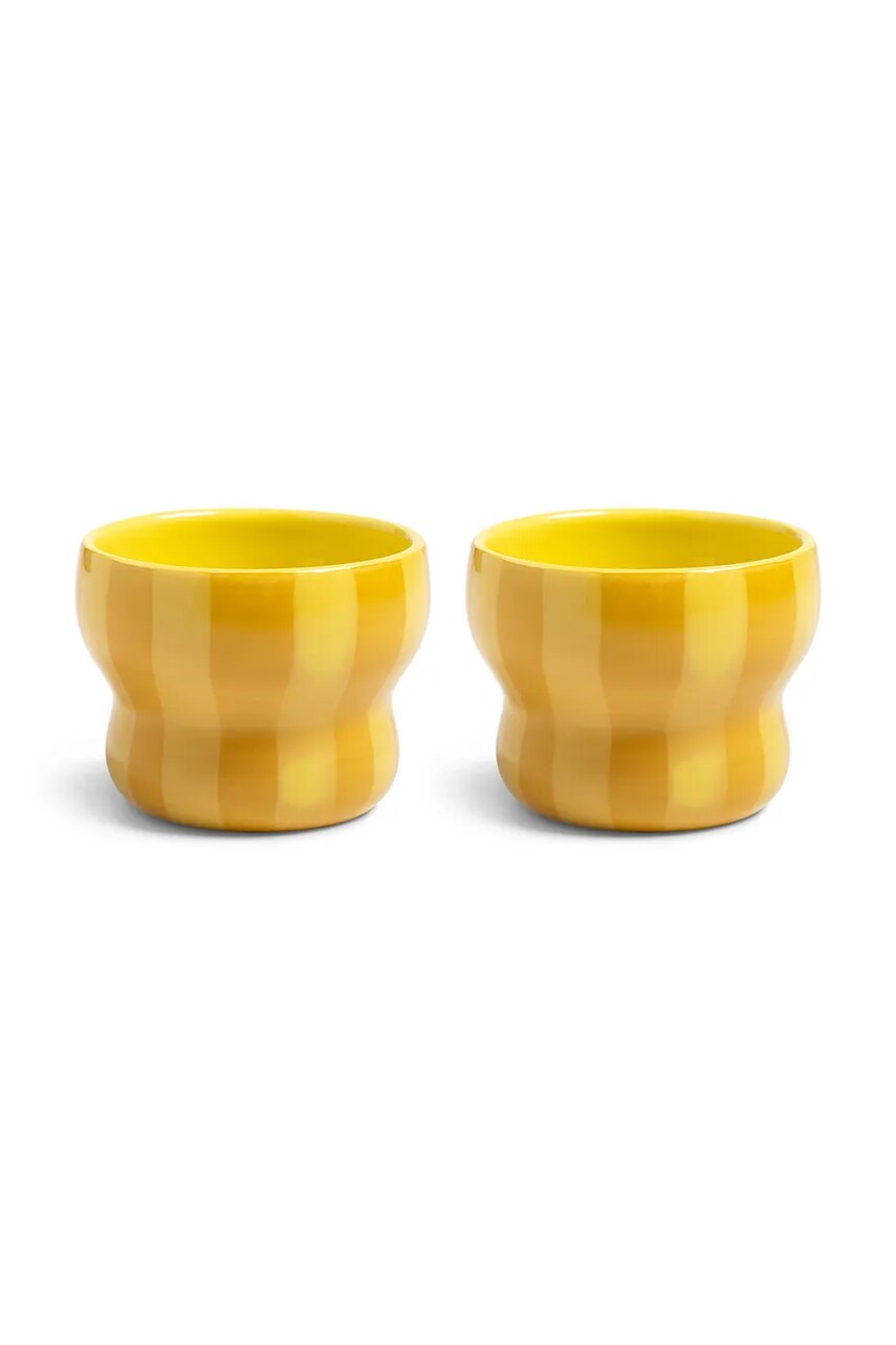 Levně Sada hrnků &k amsterdam 200 ml 2-pack žlutá barva