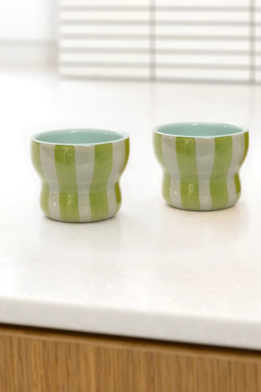Σετ φλιτζάνια &k amsterdam 2-pack χρώμα: πράσινο φωτογραφία