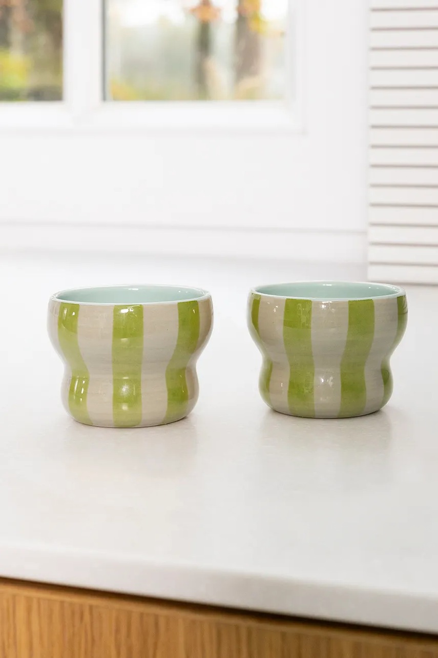 Σετ φλιτζάνια &k amsterdam 2-pack χρώμα: πράσινο φωτογραφία
