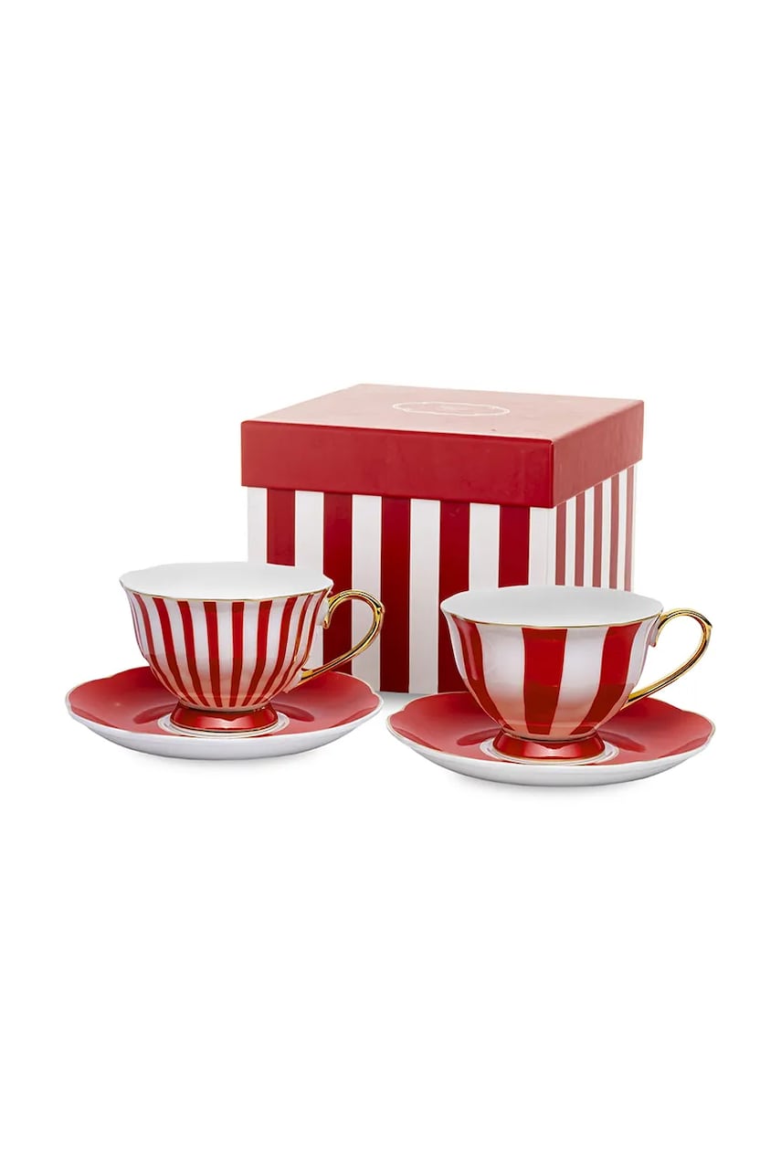 home & lifestyle set de cești și farfurioare pentru 2 persoane. 220 ml