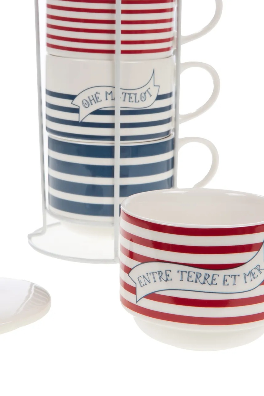 Набор чашек с подставкой home & lifestyle  4 шт