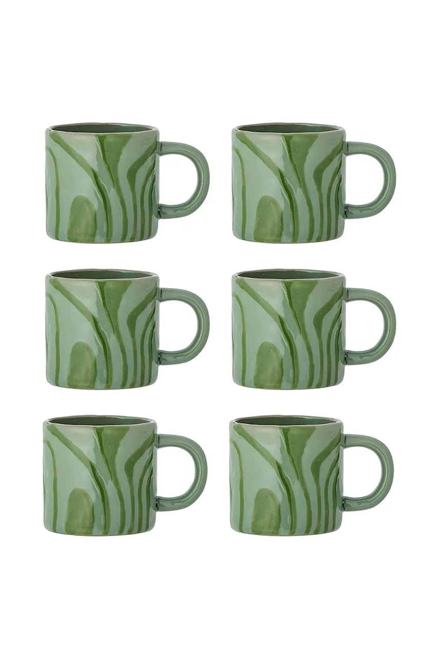 Bloomingville set căni Ninka 250 ml 6-pack culoarea verde