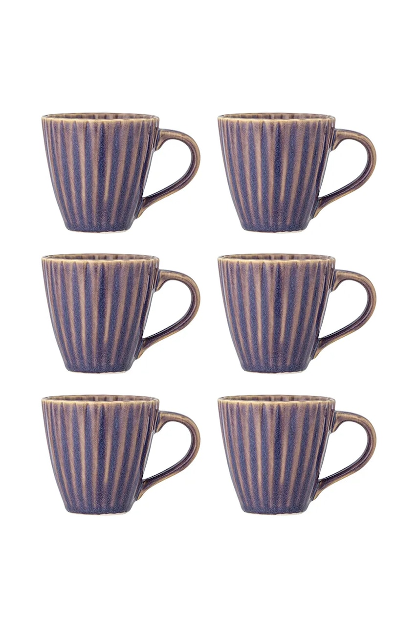 Bloomingville set căni Latina 220 ml 6-pack culoarea violet