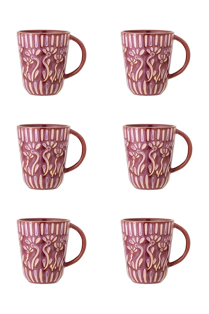 Bloomingville set căni Samsin 150 ml 6-pack culoarea violet