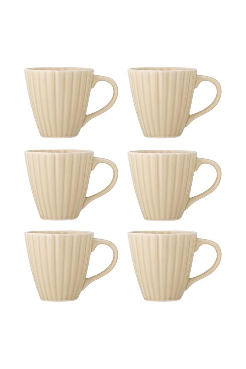 Bloomingville set căni Latina 220 ml 6-pack culoarea bej