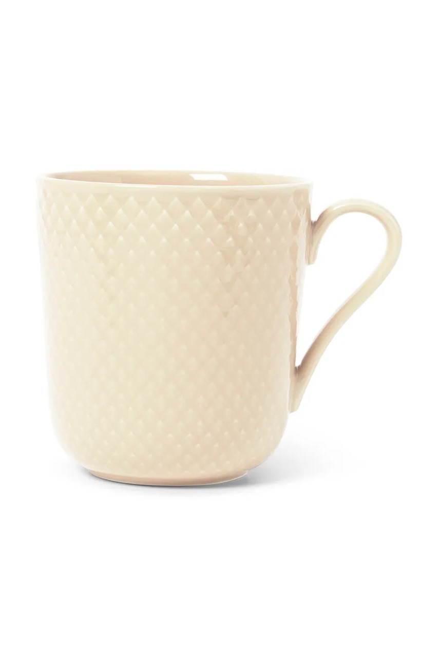 Lyngby ceașcă Rhombe 390 ml culoarea bej