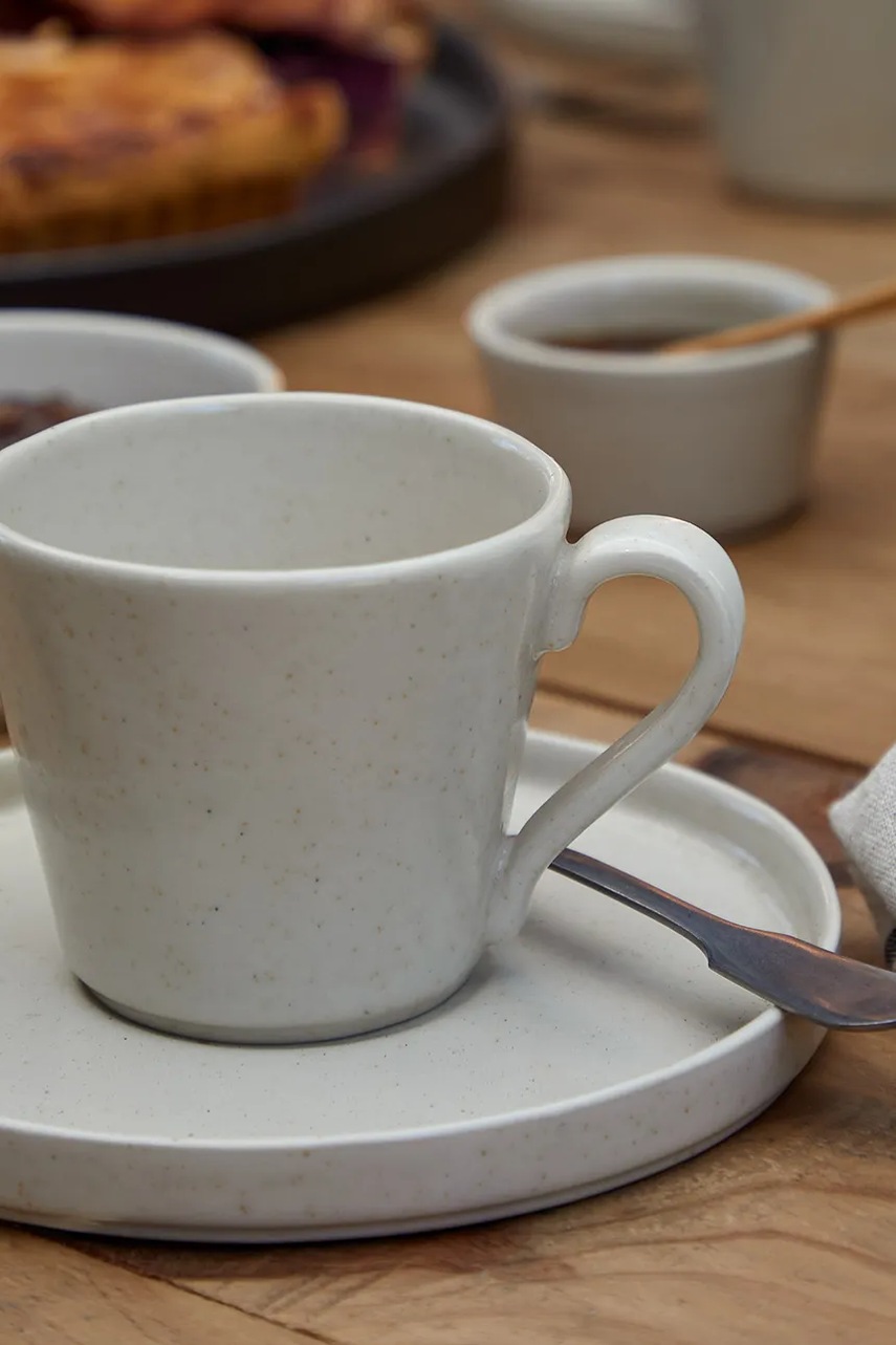 Набор чашек с блюдцами Costa Nova Lagoa 90 ml 6 шт цвет белый