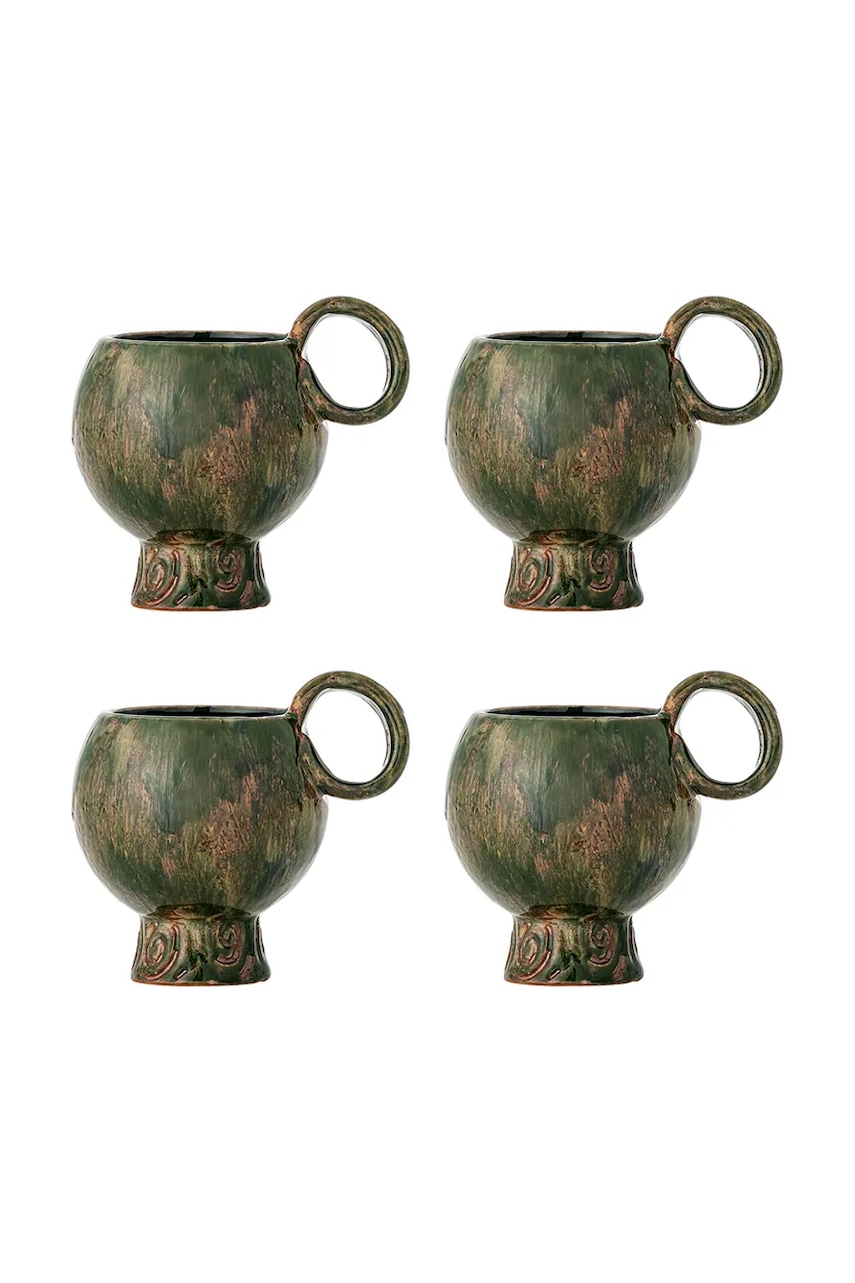 Bloomingville set de căni Avonlea 250 ml culoarea verde