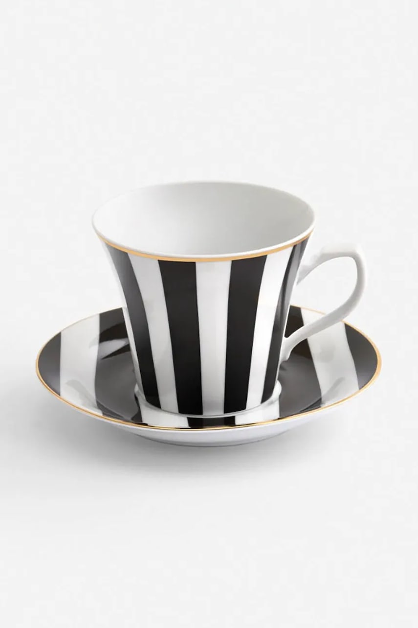 Φλιτζάνι και πιατάκι La Mania Stripes 200 ml