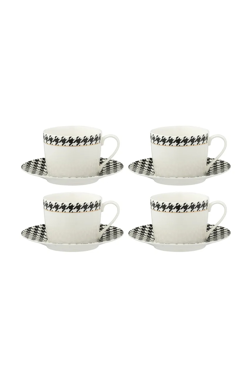 J-Line zestaw filiżanek ze spodkiem z porcelany