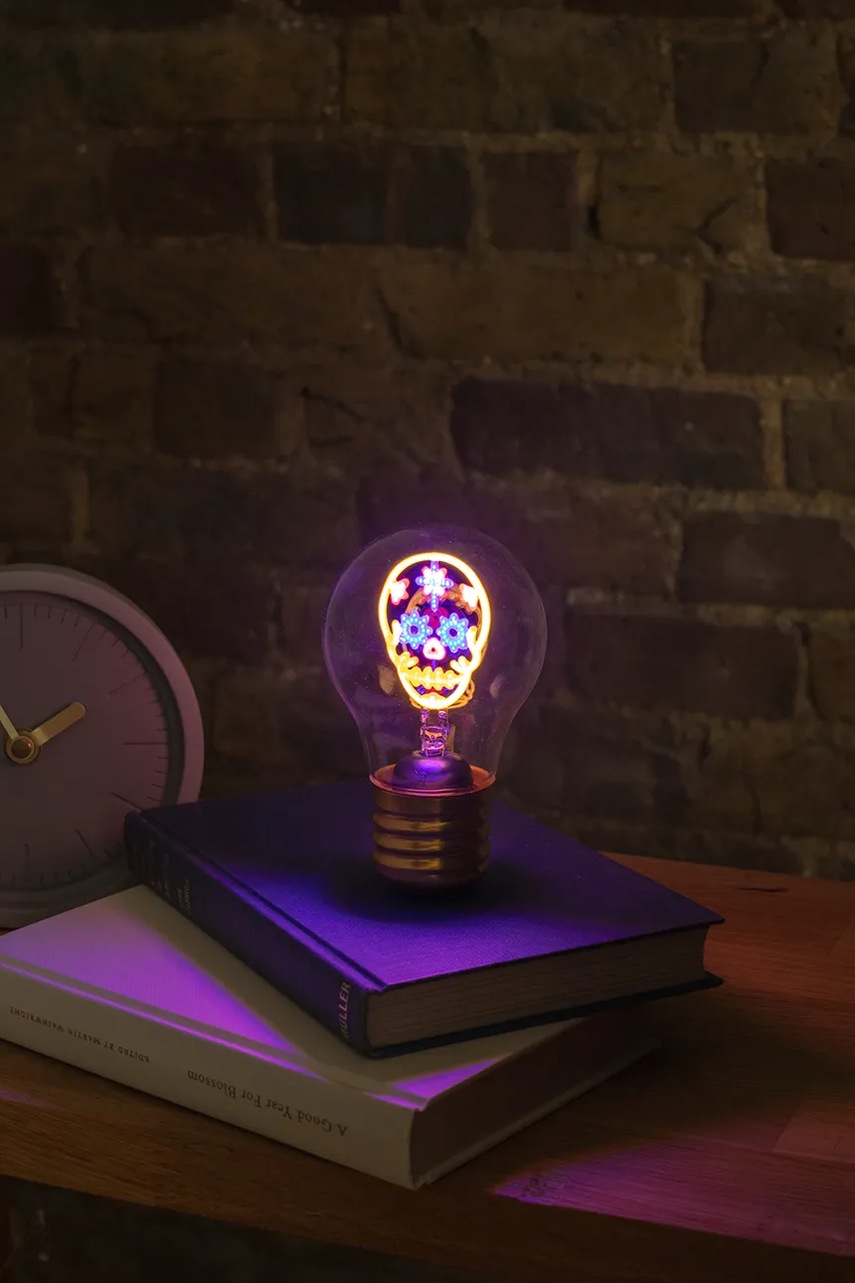 Ασύρματο φωτιστικό led Luckies of London Skull Cordless Lightbulb χρώμα: πολύχρωμο φωτογραφία