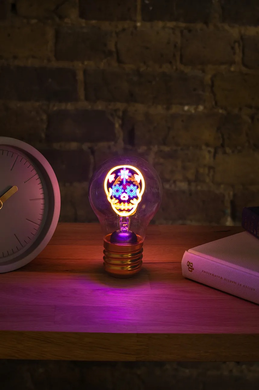 Ασύρματο φωτιστικό led Luckies of London Skull Cordless Lightbulb χρώμα: πολύχρωμο φωτογραφία