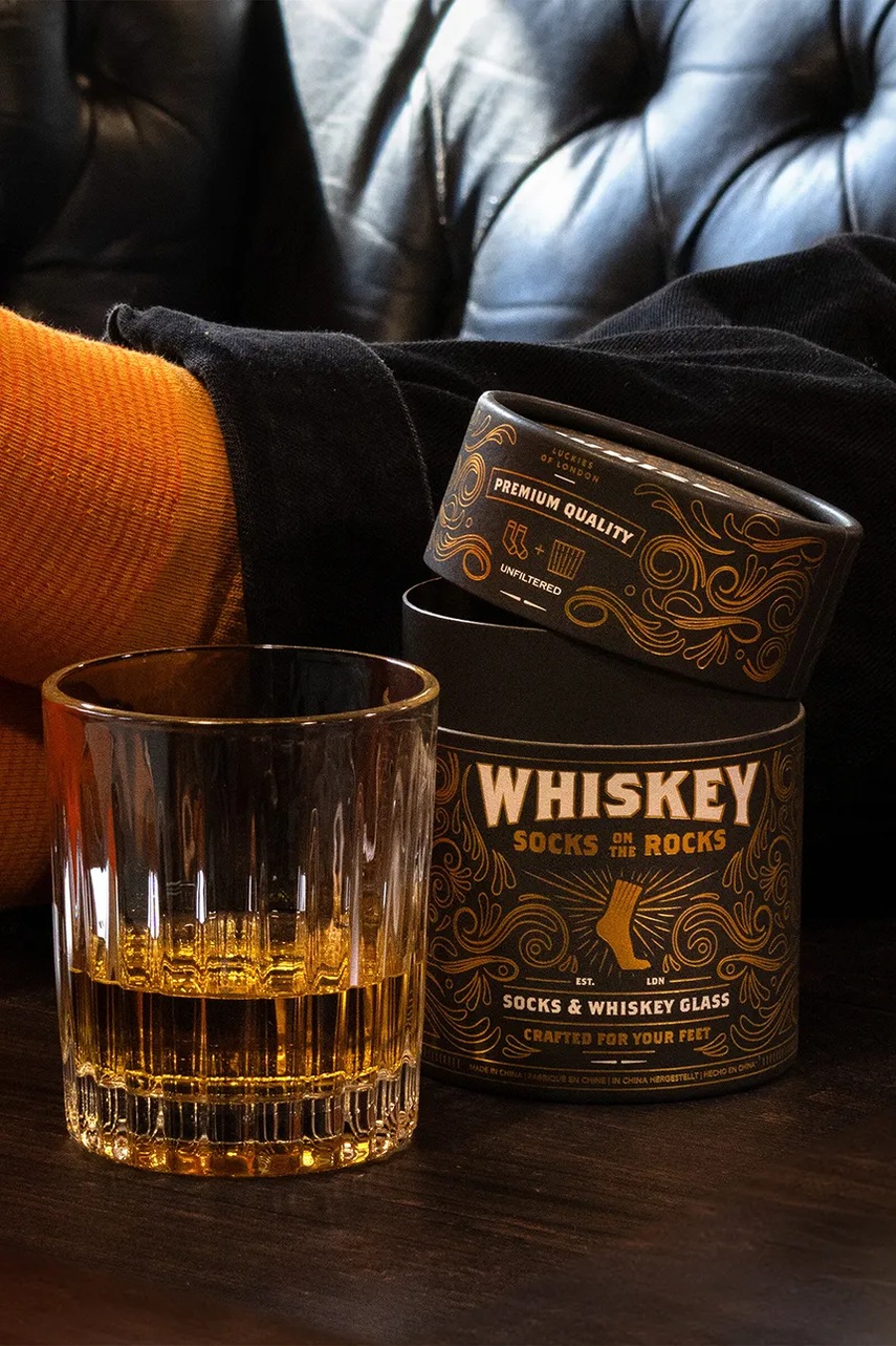 Κάλτσες Luckies of London Whiskey Socks χρώμα: πολύχρωμο φωτογραφία