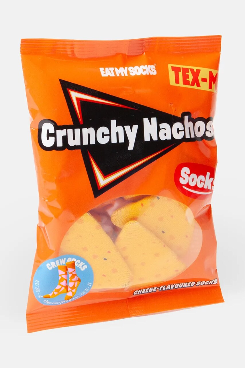 Levně Ponožky Eat My Socks Crunchy Nachos oranžová barva
