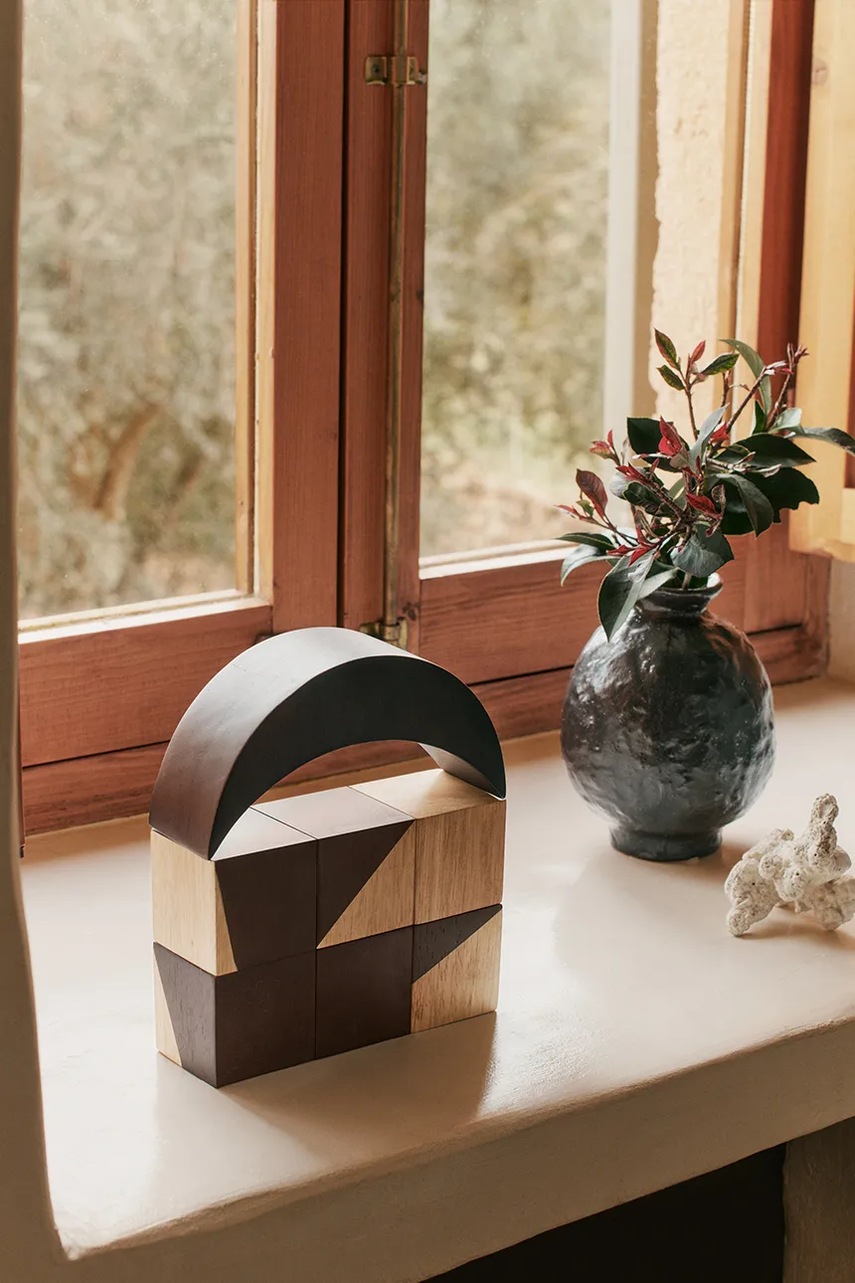 Μπλοκ για παιδιά ferm LIVING χρώμα: καφέ φωτογραφία