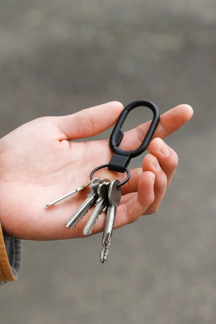 Μπρελόκ Orbitkey Clip Mini 9,5 cm χρώμα: μαύρο φωτογραφία
