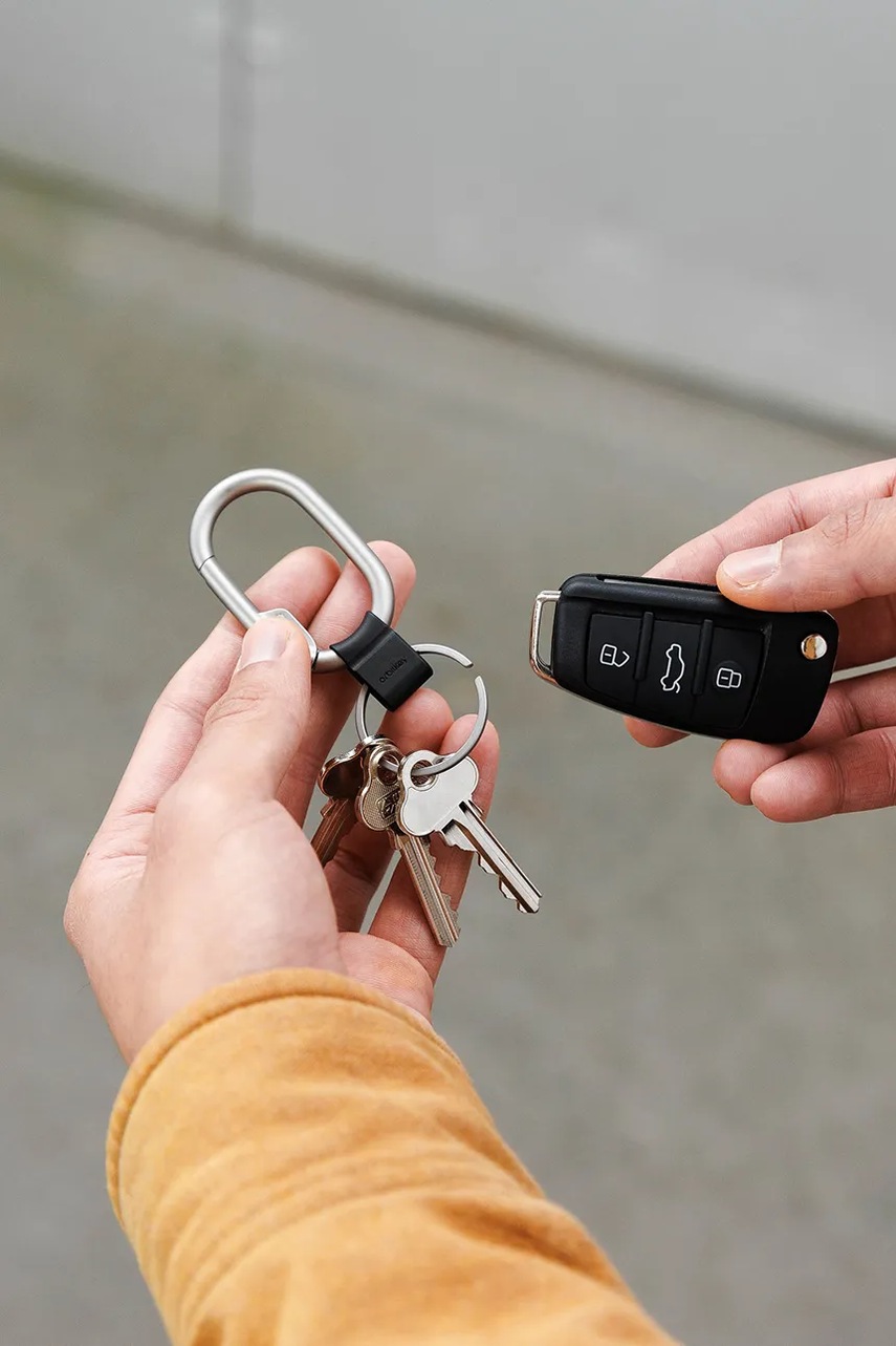 Μπρελόκ Orbitkey Clip Mini 9,5 cm χρώμα: γκρι φωτογραφία