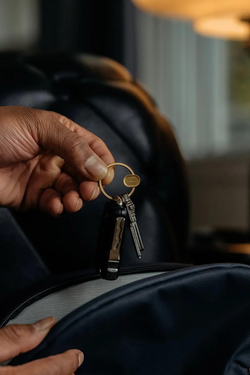 Μπρελόκ Orbitkey Ring v2 3,25 cm χρώμα: κίτρινο φωτογραφία