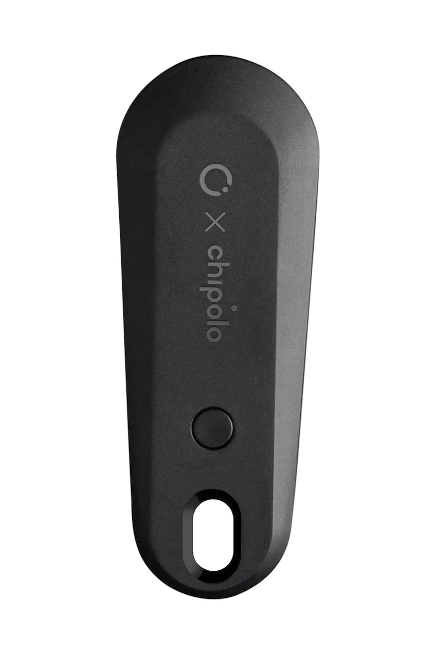 Levně Klíčenka s bluetooth lokalizátorem Orbitkey x Chipolo 6,5 x 2,5 cm černá barva