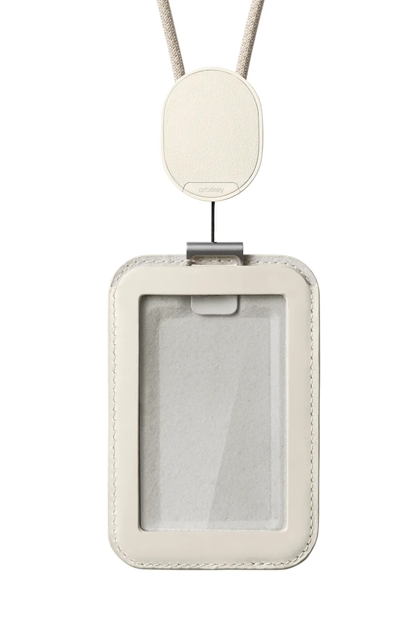 Levně Držák na průkaz totožnosti se šňůrkou Orbitkey Card Holder Pro 56 x 7 x 0,9 cm béžová barva