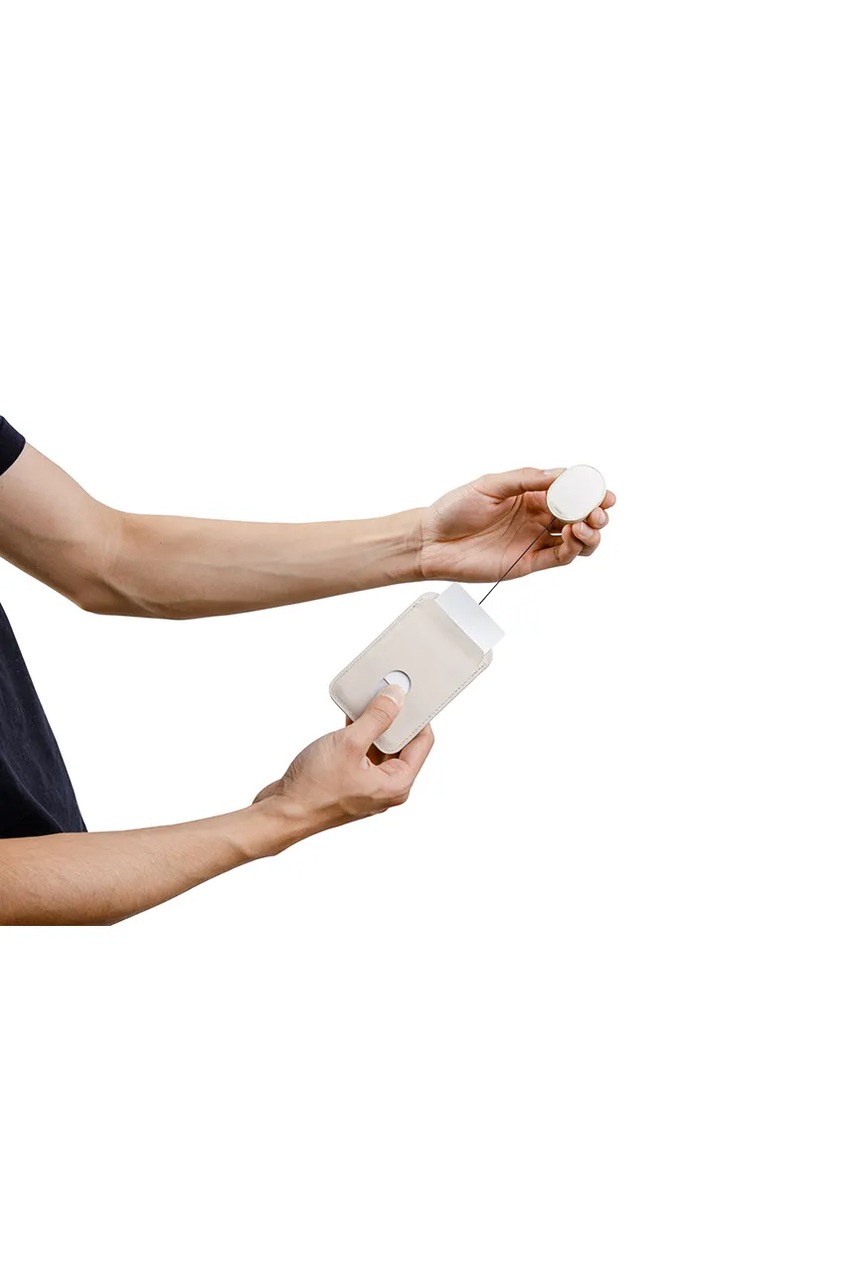 Θήκη κάρτας ταυτότητας με κορδόνι Orbitkey Card Holder Pro 56 x 7 x 0,9 cm χρώμα: μπεζ φωτογραφία