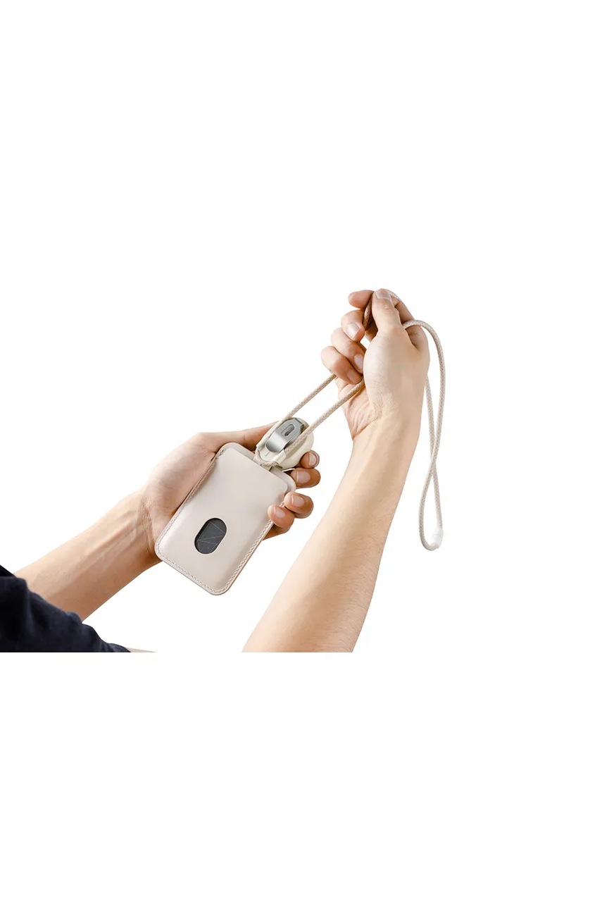 Θήκη κάρτας ταυτότητας με κορδόνι Orbitkey Card Holder Pro 56 x 7 x 0,9 cm χρώμα: μπεζ φωτογραφία