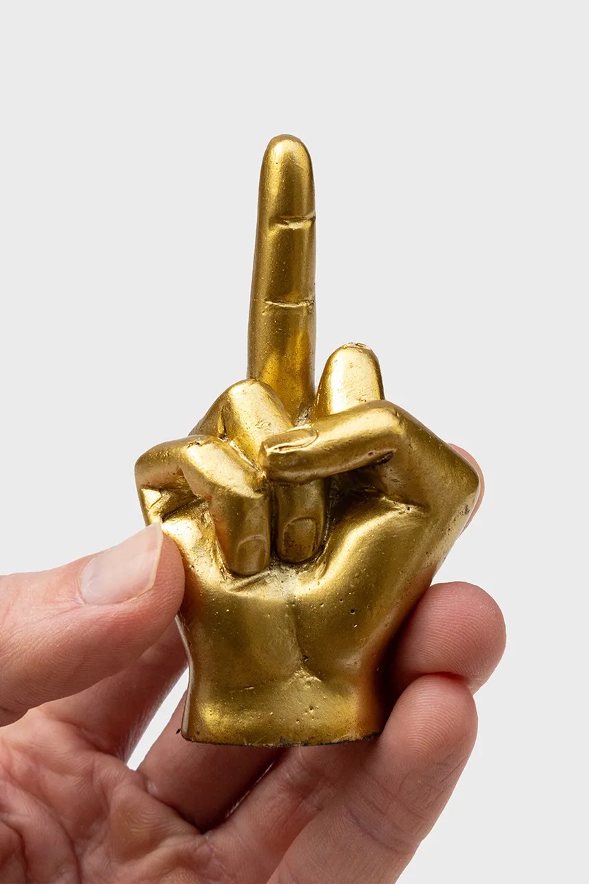 Διακοσμητική φιγούρα Luckies of London Screw You 4,7 x 8,9 x 3 cm χρώμα: κίτρινο φωτογραφία