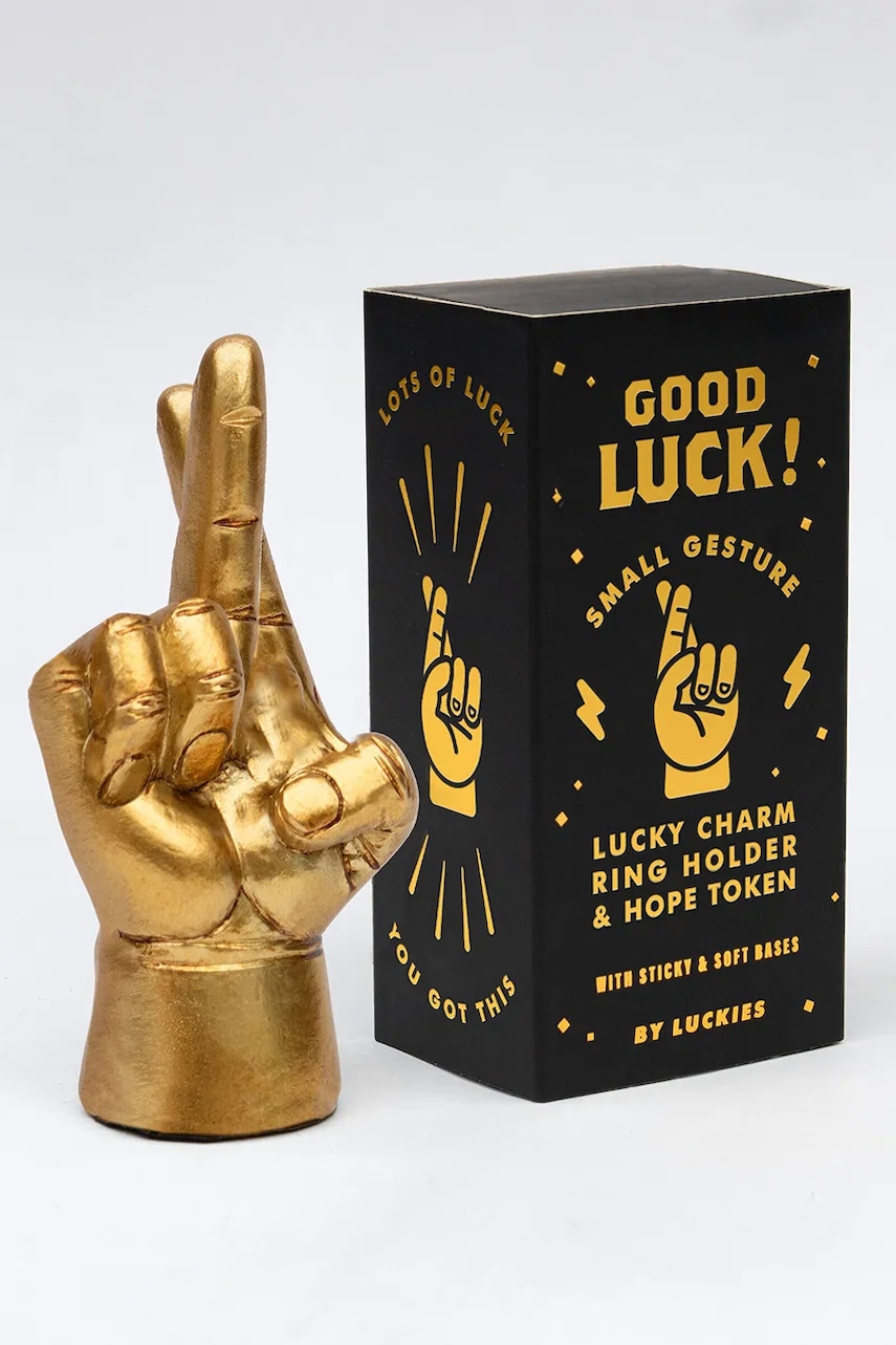 Luckies of London figurina decorativă Good Luck 3 x 4,8 x 8,9 cm culoarea galben