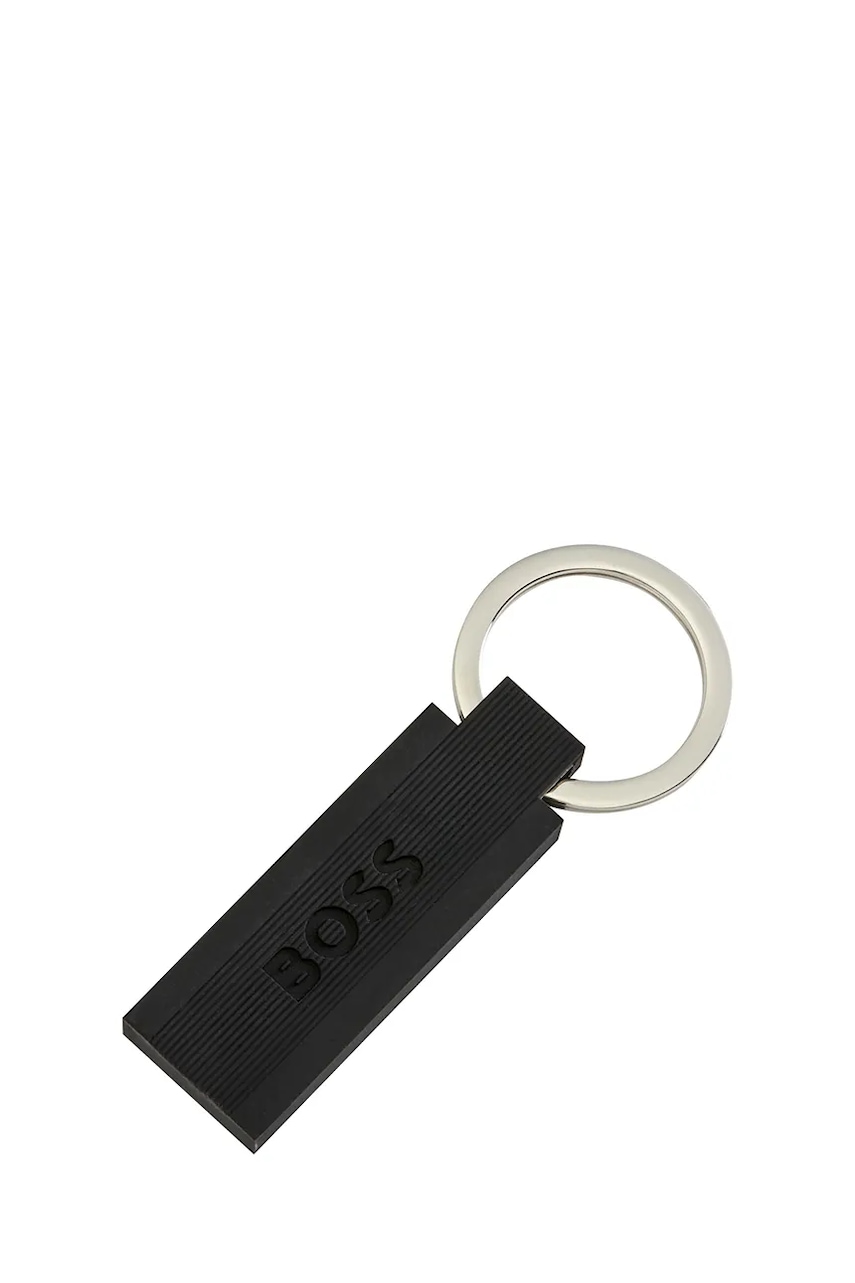 BOSS breloc Edge Iconic Black culoarea negru
