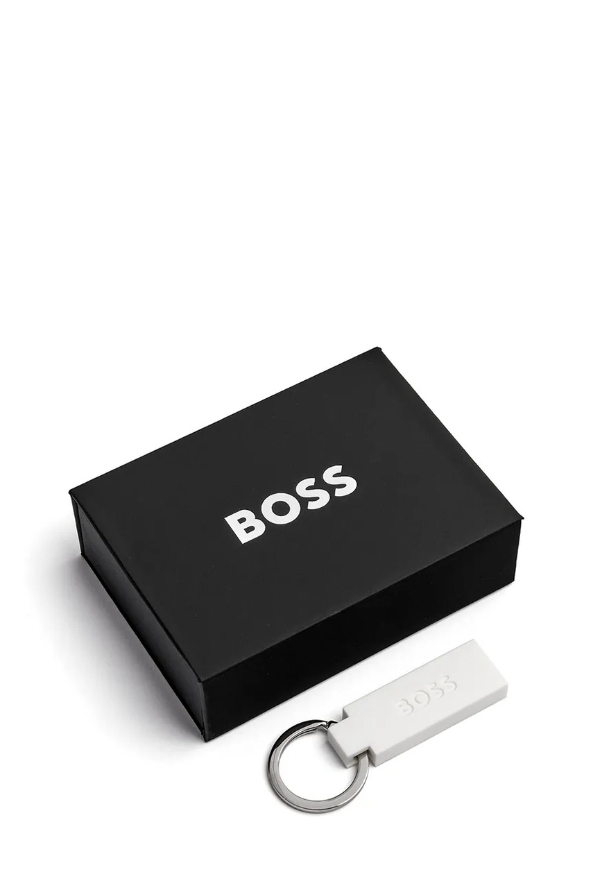 Μπρελόκ BOSS Edge Iconic White χρώμα: άσπρο φωτογραφία