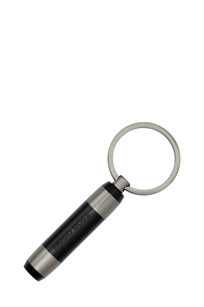 BOSS breloc Rive Gun culoarea gri