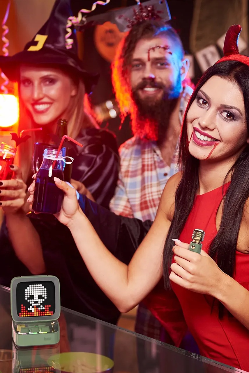 Ασύρματο ηχείο και μικρόφωνο Divoom Ditoo-5M 12,5 cm χρώμα: πράσινο φωτογραφία