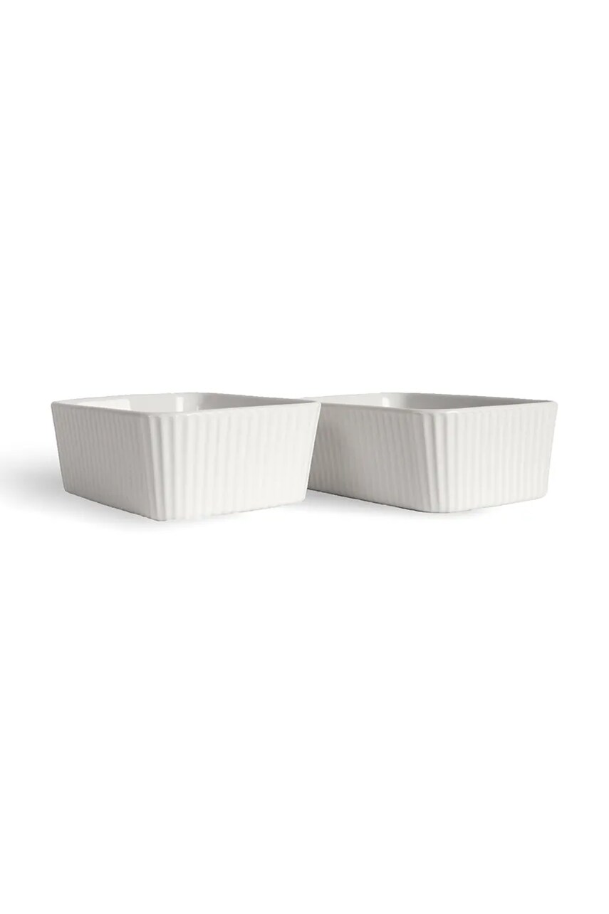 Levně Žáruvzdorná miska Sagaform Flora 2-pack bílá barva