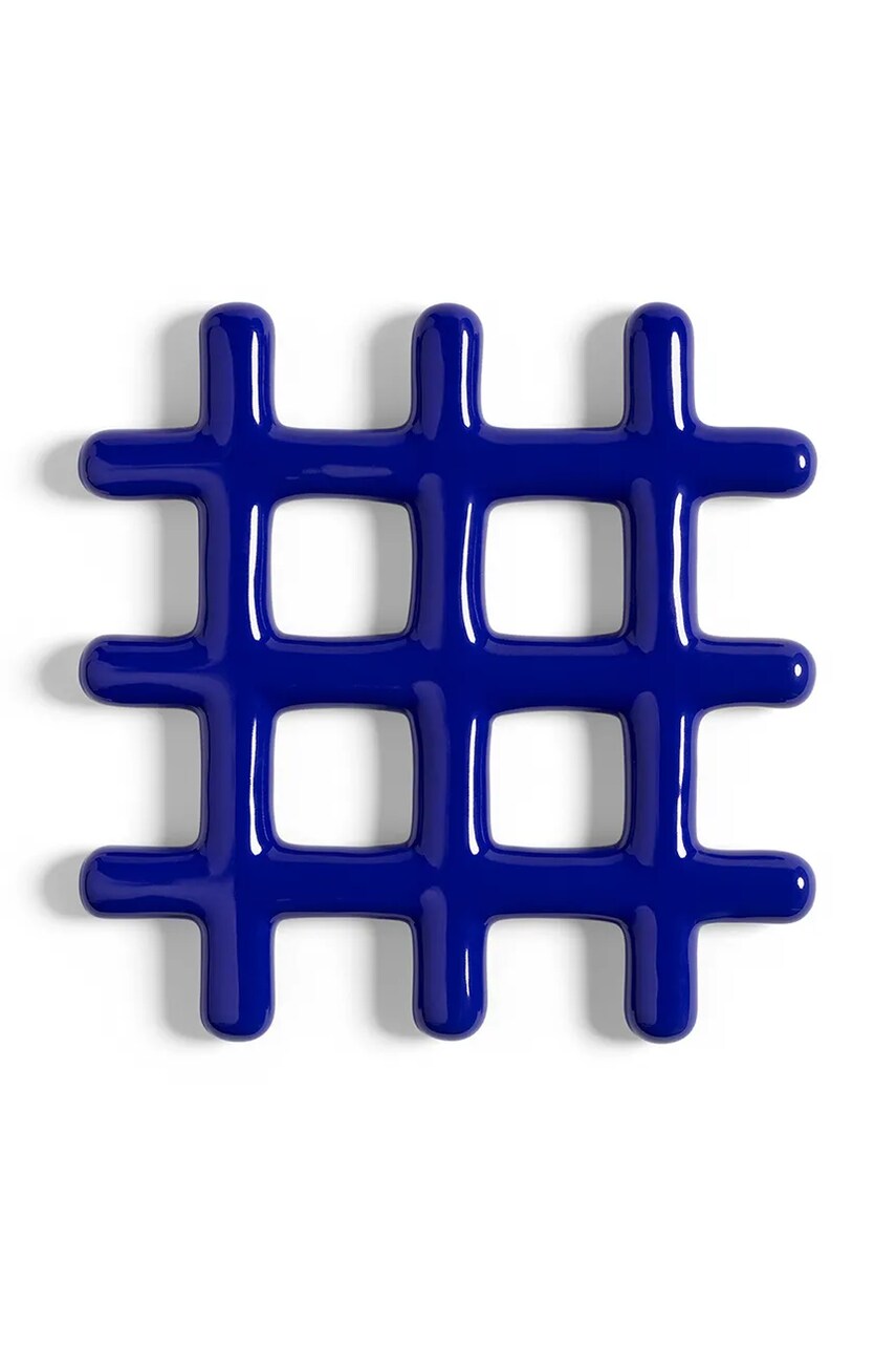&k amsterdam suport pentru mâncăruri fierbinți grid blue culoarea albastru marin