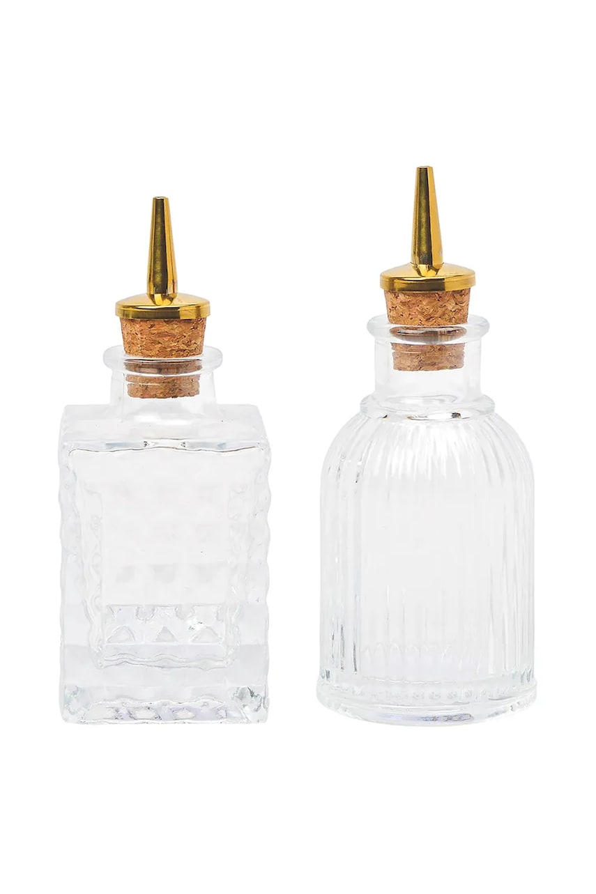 Here\'s How set de sticle de barman pentru bitter The Gio Bitters Bottles 90 ml 2-pack culoarea galben
