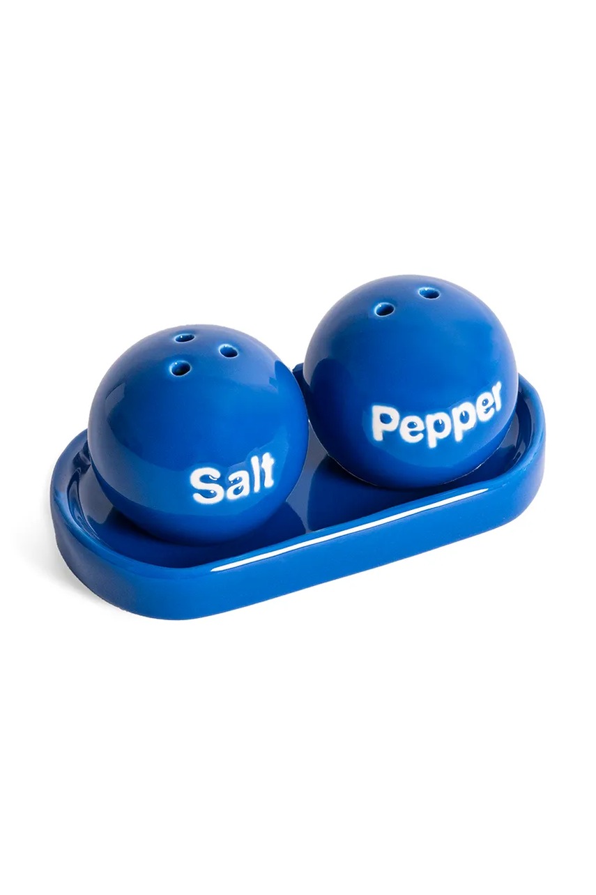 Солонка и перечница с подставкой Helio Ferretti Blue Ping Pong