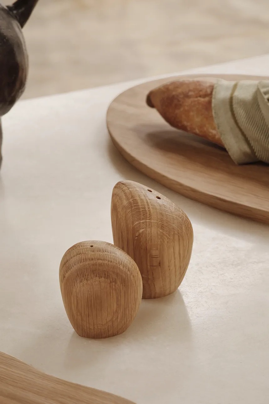 Αλατιέρα και πιπεριέρα ferm LIVING χρώμα: μπεζ φωτογραφία