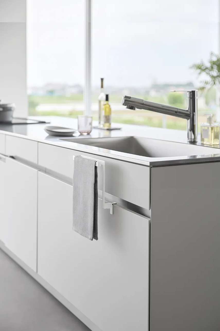 Ράγα πετσετών Yamazaki Tower χρώμα: άσπρο φωτογραφία