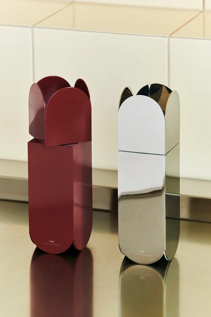 Μύλος χειρός HAY Arcs 17 x 4,5 x 4,5 cm χρώμα: μπορντό φωτογραφία
