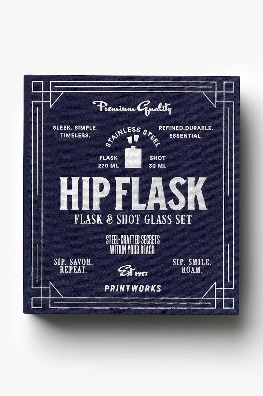 Printworks set de accesorii pentru alcool Hip Flask 19,5 x 18 cm 4 elementy