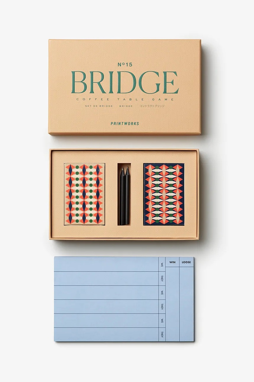 Printworks társasjáték Bridge S 23 × 14 × 4 cm bézs termék 2. képe
