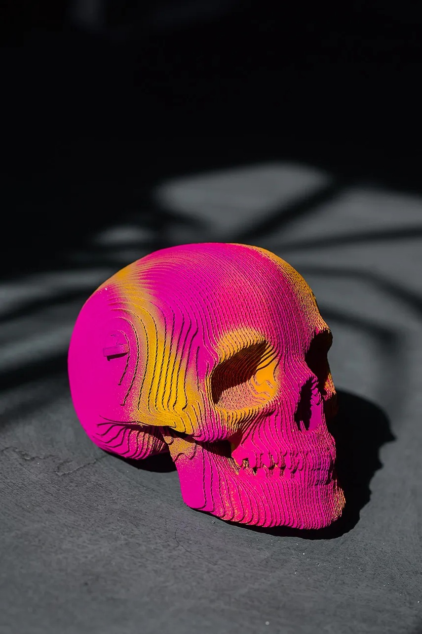 3d παζλ Cartonic Skull 11,7x10,1x16,6 cm χρώμα: μπεζ φωτογραφία