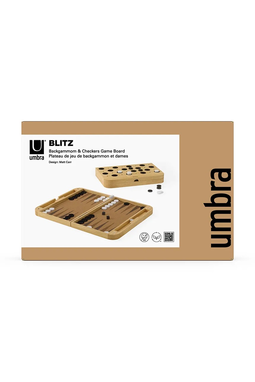 Επιτραπέζιο παιχνίδι Umbra Blitz Backgammon 14,75 x 9,6 x 2 φωτογραφία